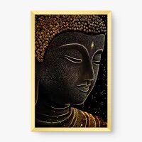 Quadro Decorativo A Luz de Buda – Arte Dourada e Espiritual