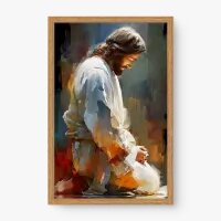 Quadro Decorativo Devoção de Jesus Cristo – Fé e Arte Contemporânea