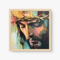 Quadro Decorativo Divino Silêncio – Arte Espiritual Moderna