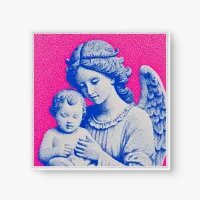 Quadro Decorativo Guardião Divino – Arte Pop Angelical Moderna