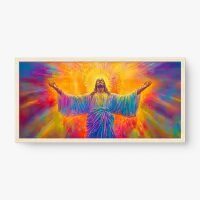 Quadro Decorativo Glória Divina – Arte Espiritual em Cores Vibrantes