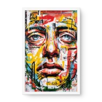 Quadro Decorativo Street Art Pintura Facial – Retrato Urbano
