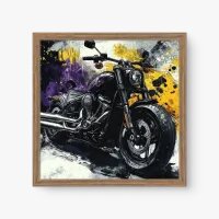 Quadro Decorativo Sonho em Duas Rodas | Arte Automotiva Moderna – Quadrart