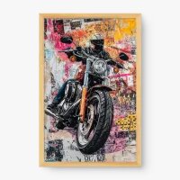 Quadro Decorativo Liberdade Sobre Duas Rodas | Arte Automotiva Moderna – Quadrart