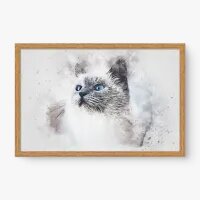 Quadro Decorativo Ragdoll Aquarela – Arte Delicada e Serenidade