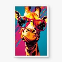 Quadro Decorativo Girafa Descolada – Quadro Moderno e Divertido