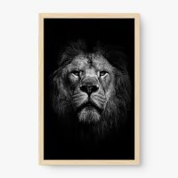 Quadro Decorativo Leão PB – Arte Animal Moderna em Preto e Branco