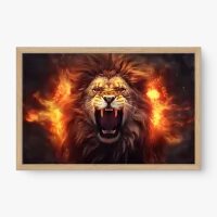 Quadro Decorativo Leão Enfurecido – Arte Animal Moderna
