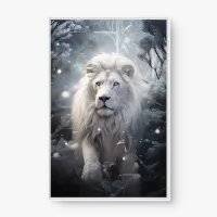 Quadro Decorativo Majestade Albina – Arte Animal Moderna e Elegante