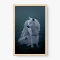 Quadro Decorativo Lobo do Ártico – Arte Animal Moderna