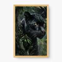 Quadro Decorativo Pantera Negra – Arte Animal Moderna