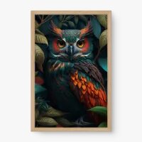 Quadro Decorativo Coruja Colorida – Arte Moderna e Vibrante