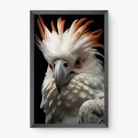 Quadro Decorativo Cacatua da Crista Laranja – Arte Tropical