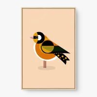 Quadro Decorativo Pássaro Vetorizado – Arte Moderna e Geométrica