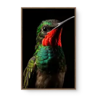 Quadro Decorativo Close no Beija-Flor – Arte Vibrante e Leve