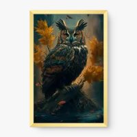 Quadro Decorativo Coruja Majestosa – Arte Moderna e Imponente