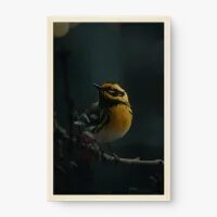 Quadro Decorativo Mariquita Papo-de-Fogo – Arte Tropical em Aquarela