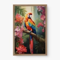 Quadro Decorativo Arara-vermelha - Quadros de animais Quadro Decorativo Arara-vermelha - Quadros de animais