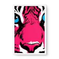 Quadro Decorativo Close no Tigre – Arte Moderna e Selvagem