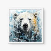 Quadro Decorativo Urso Polar – Arte Animal Moderna