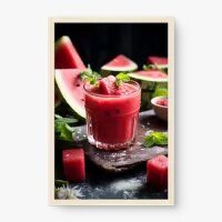 Quadro Decorativo Suco de Melancia - Quadros de bebidas