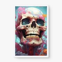Quadro Decorativo Crânio de Fantasia - Quadros de caveiras Quadro Decorativo Crânio de Fantasia - Quadros de caveiras