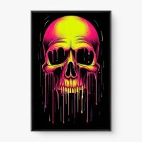 Quadro Decorativo Caveira de Cera – Arte Sombria e Contemporânea