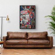 Quadro Decorativo Street Art - Quadros de colagens Quadro Decorativo Street Art - Quadros de colagens