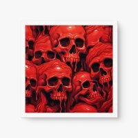 Quadro Decorativo Red Skull – Arte Sombria e Contemporânea