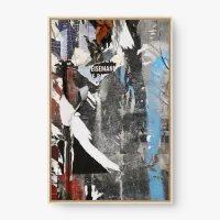 Quadro Decorativo Pôsteres Arrancados - Quadros de colagens