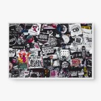 Quadro Decorativo Lambe Lambe – colagem urbana moderna