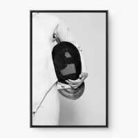 Quadro Decorativo Uniforme de Esgrima – Arte Esportiva Elegante