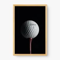 Quadro Decorativo Bola de Golf – Arte Esportiva Minimalista