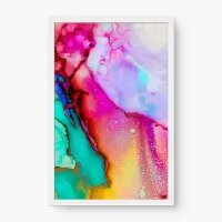 Quadro Decorativo Abstrato Aqua Vibrante – Arte Fluida Vibrante