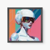 Quadro Decorativo Cyborg – Arte Futurista Digital