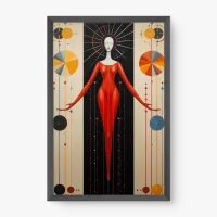 Quadro Decorativo Divindade Feminina – Arte Abstrata Figurativa