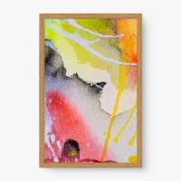 Quadro Decorativo Abstrato Pinceladas Aquarela – Arte em Aquarela