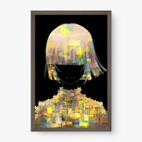 Quadro Decorativo Menina Pixelada - Quadros figurativos