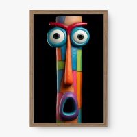 Quadro Decorativo Carranca Divertida – Arte Colorida e Divertida