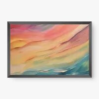 Quadro Decorativo Abstrato Ondas Coloridas – Abstrato Fluido