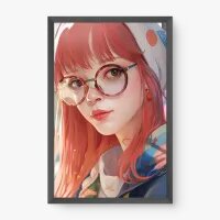 Quadro Decorativo Cute Girl – Ilustração Moderna e Delicada