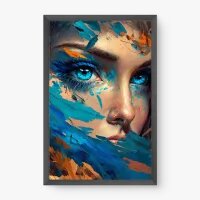 Quadro Decorativo Olhos Azuis – Arte Intensa e Vibrante