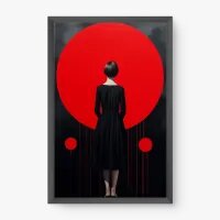 Quadro Decorativo Observadora – Arte Minimalista Figurativa