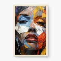 Quadro Decorativo Rosto Tingido - Quadros figurativos