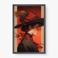 Quadro Decorativo Elegante Senhora – Retrato Clássico