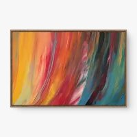 Quadro Decorativo Abstrato Pinceladas Coloridas I – Arte Texturizada