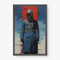 Quadro Decorativo Máscara de Gás – Arte Figurativa Distópica