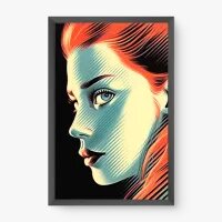 Quadro Decorativo Ruiva – Arte Figurativa Estilizada