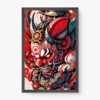 Quadro Decorativo Demônio Japonês - Quadros figurativos Quadro Decorativo Demônio Japonês - Quadros figurativos