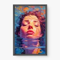 Quadro Decorativo Sob a Água – Arte Figurativa Contemporânea